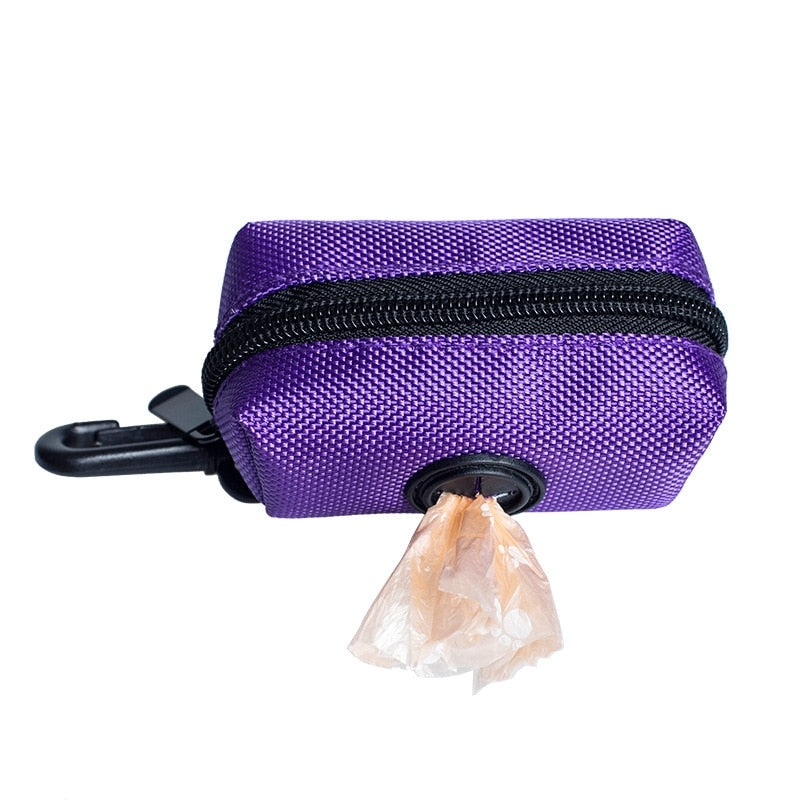Mini Pet Poop Bag Holder With Leash Attachment Portable Outdoor Dog Walking Accessory