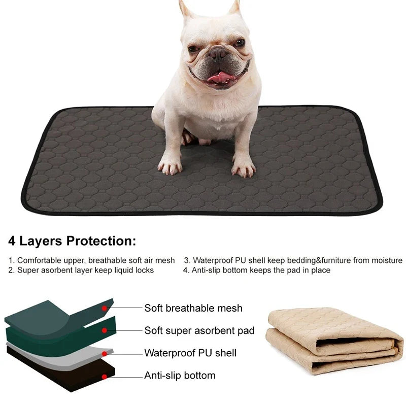 Waterproof Washable Reusable Dog Pee Absorbent Training Pad For Puppy Pet Supplies