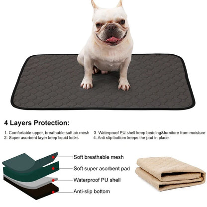 Waterproof Washable Reusable Dog Pee Absorbent Training Pad For Puppy Pet Supplies