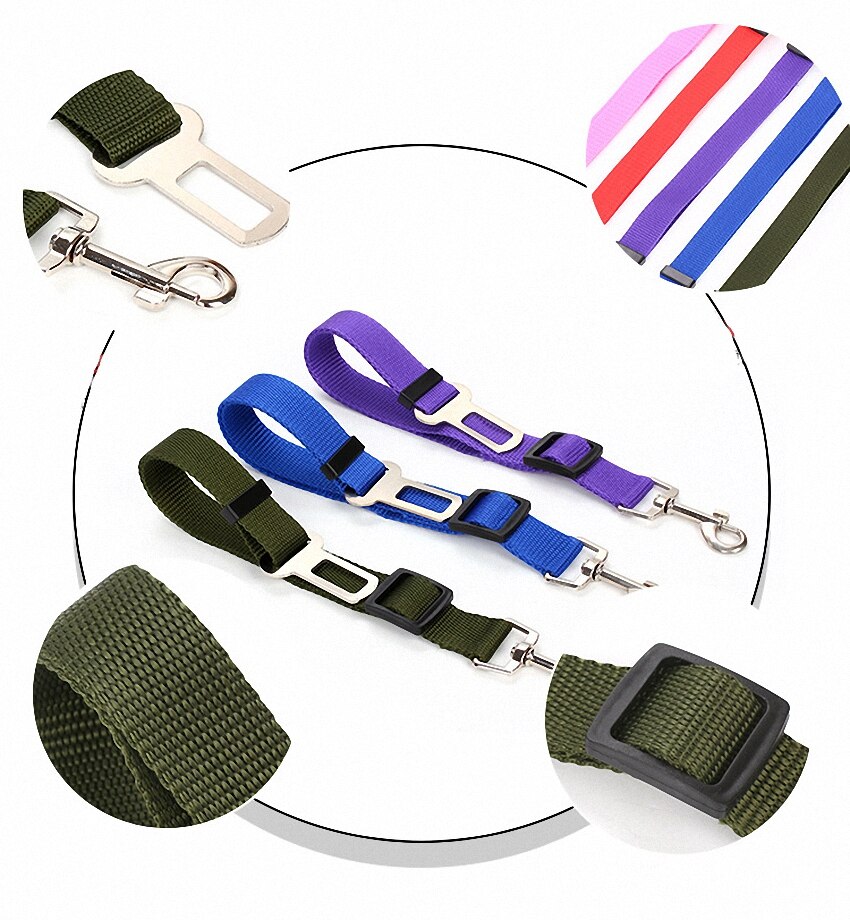 Adjustable Safety Pet Car Seat Belt For Dogs Vehicle Travel Protection