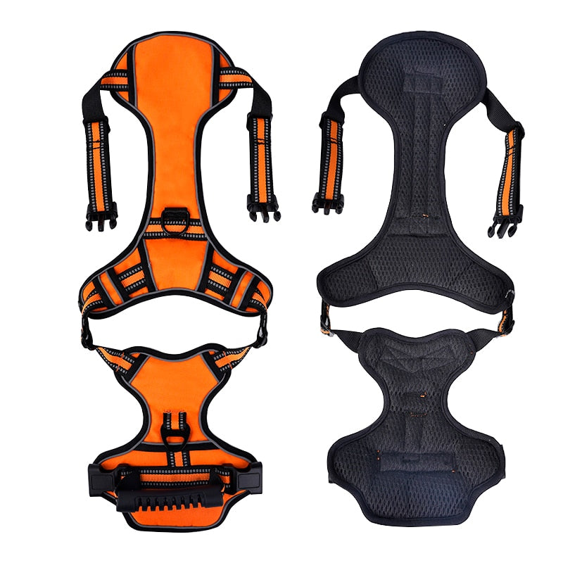 No Pull Anti Escape Dog Harness Equipped With Dual Leash Attachment Clips