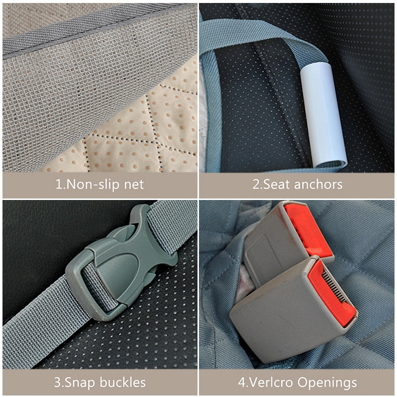 Waterproof Pet Car Seat Cover Protective Back Seat Mat For Dogs Travel Use