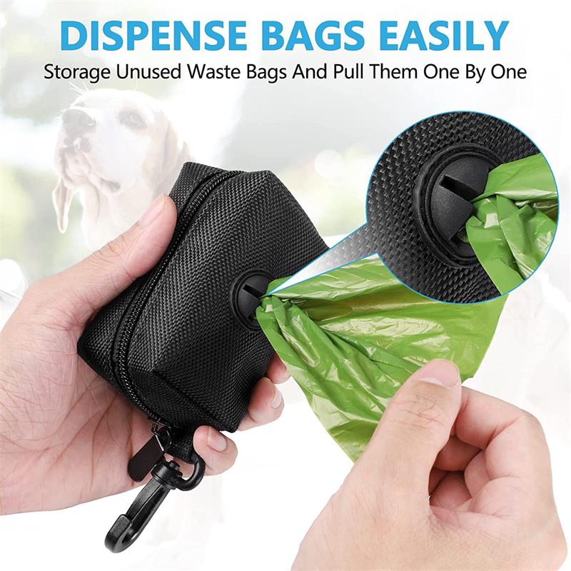 Mini Pet Poop Bag Holder With Leash Attachment Portable Outdoor Dog Walking Accessory