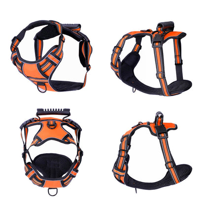 No Pull Anti Escape Dog Harness Equipped With Dual Leash Attachment Clips