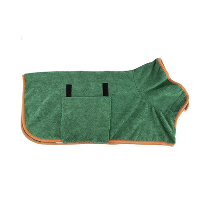 Microfiber Absorbent Dog Bathrobe Fast Drying Pet Coat Towel For Dogs And Cats