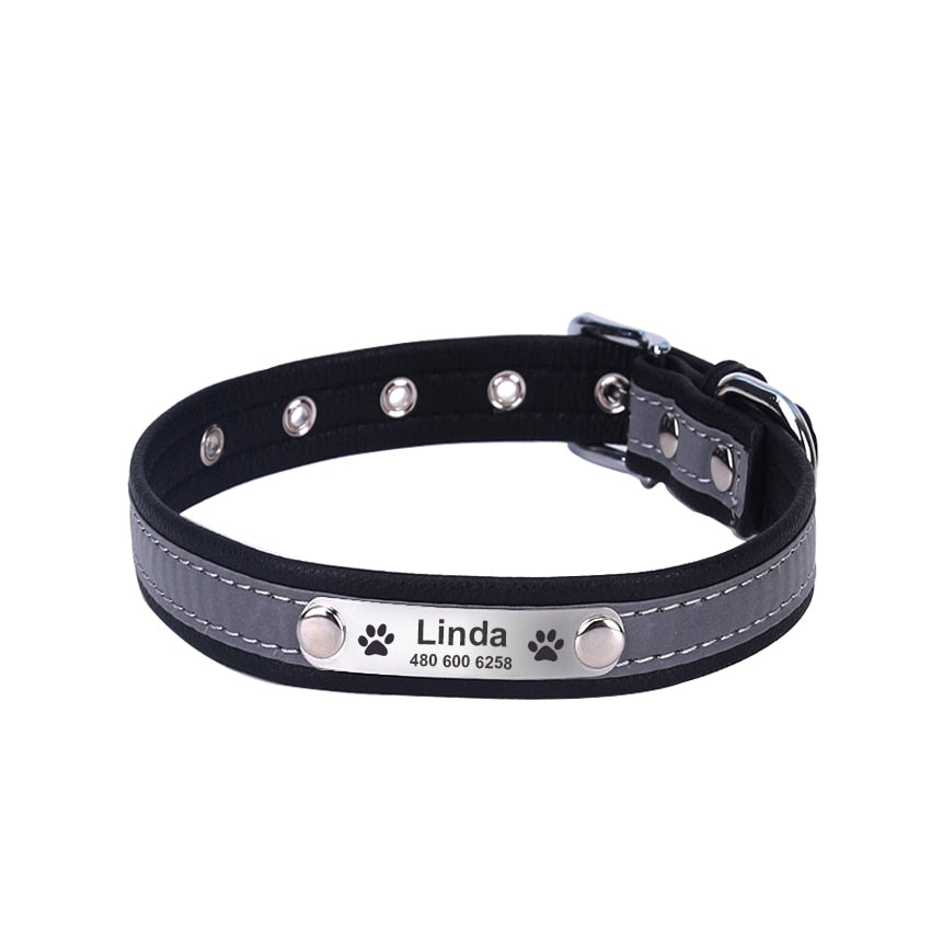 Personalized Custom Reflective Safety Collar For Dogs Daily Walking Training