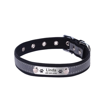 Personalized Custom Reflective Safety Collar For Dogs Daily Walking Training