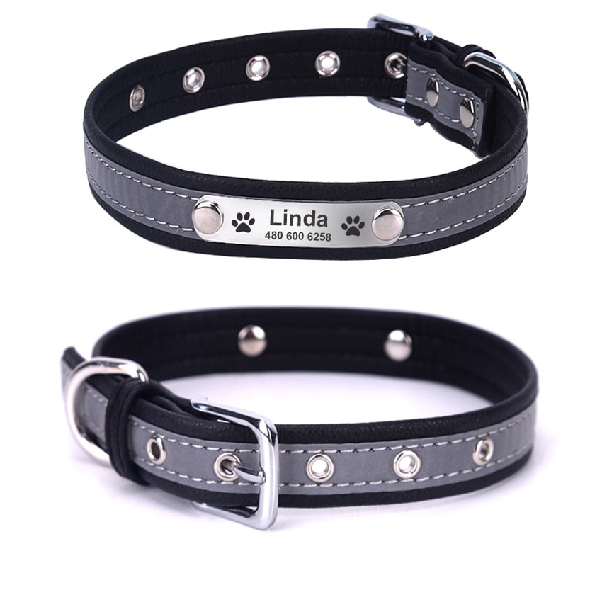 Personalized Custom Reflective Safety Collar For Dogs Daily Walking Training