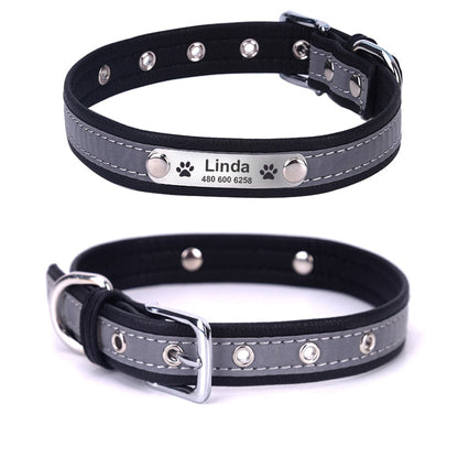 Personalized Custom Reflective Safety Collar For Dogs Daily Walking Training