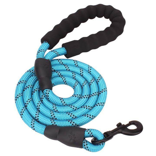 Heavy Duty Reflective Rope Dog Leash Padded Handle Rotatable Hook For All Dog Sizes
