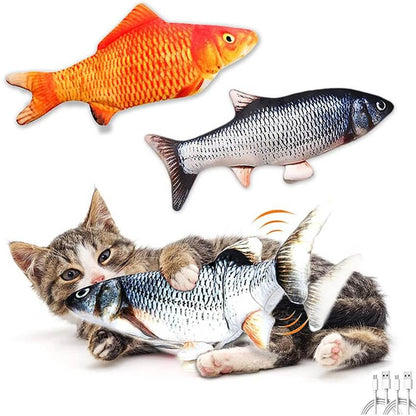 Interactive Fish Kicker Toy Electric Vibrating Play Toy For Indoor Cats Entertainment