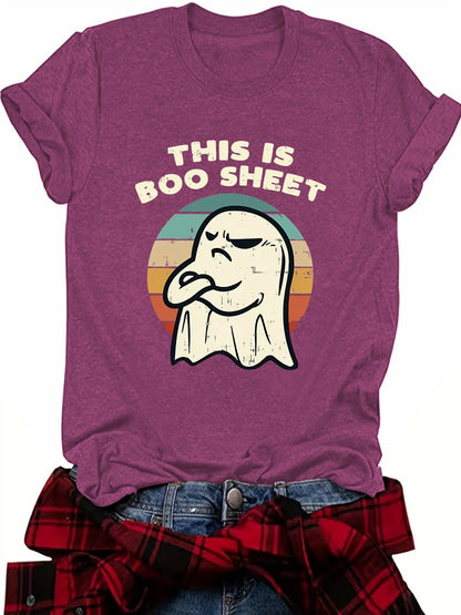 👻This Is Boo Sheet Ghost Retro Halloween Costume Unisex T Shirt👕