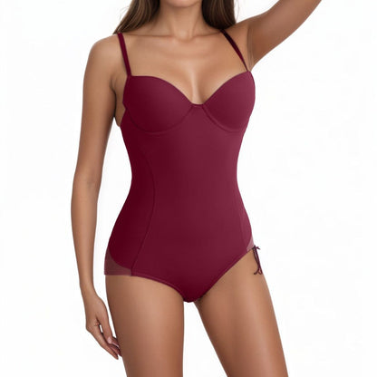 🔥LAST DAY SALE 50% OFF🔥Shapewear Bodysuit with Bra | Ruched Slimming Adjustable Waist✨