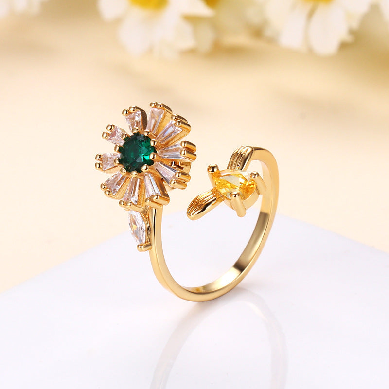 🚨 Ending Soon 💥Sunflower Serenity Anxiety Ring