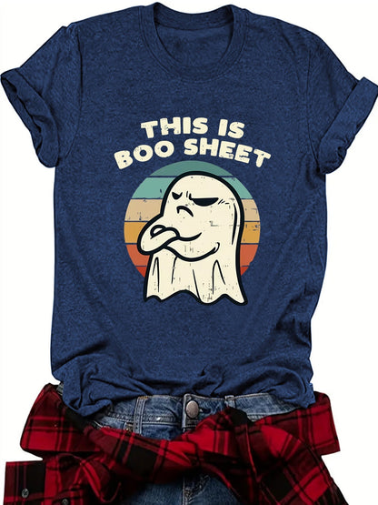 👻This Is Boo Sheet Ghost Retro Halloween Costume Unisex T Shirt👕
