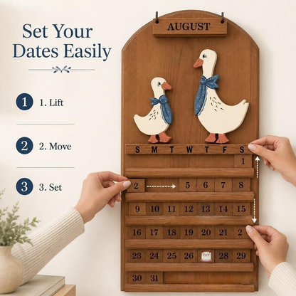 🎊 Special Blowout 🔥Wooden Perpetual Calendar – Elegant Desktop Decor🌸