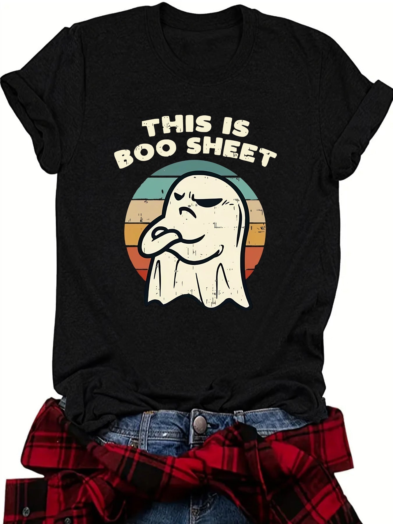 👻This Is Boo Sheet Ghost Retro Halloween Costume Unisex T Shirt👕