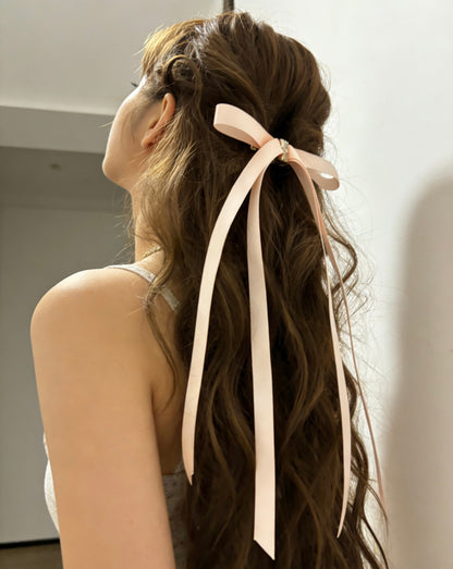 Magnetic Bowknot Half Up Hair Clip For Long Hair