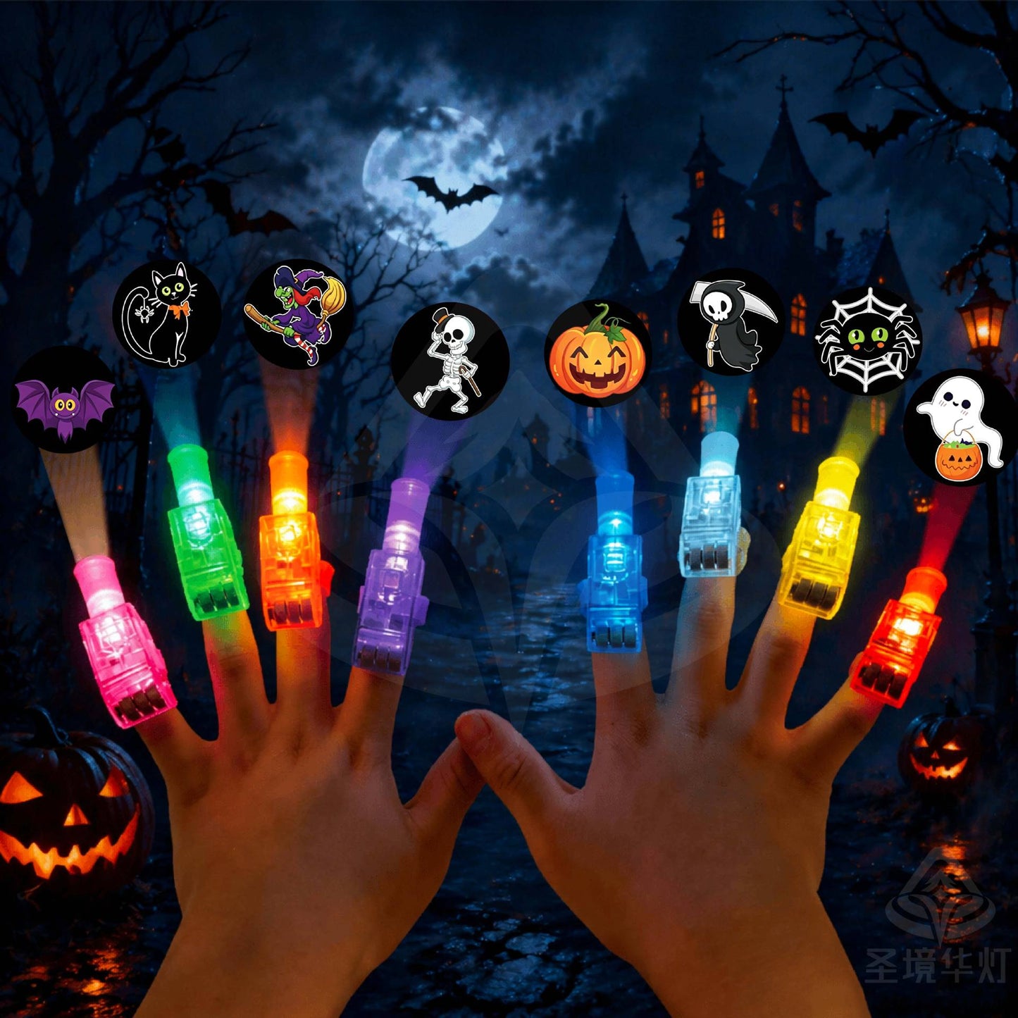 🎃 Halloween Perfect Picks ✨🌈 Colorful LED Finger Lights for Parties, Concerts & Glow Games
