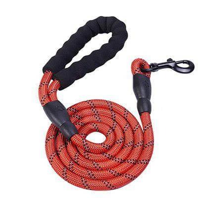 Heavy Duty Reflective Rope Dog Leash Padded Handle Rotatable Hook For All Dog Sizes