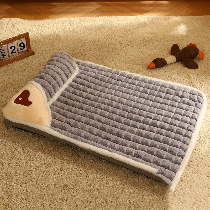 Pet Cervical Support Dog Bed Mat Detachable Washable Dog House For Indoor Pets