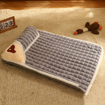 Pet Cervical Support Dog Bed Mat Detachable Washable Dog House For Indoor Pets