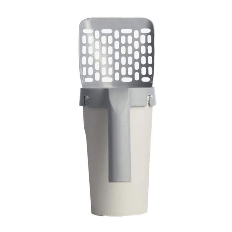 Large Capacity Cat Litter Scooper With Built In Poop Bags Pet Cleaning Tool