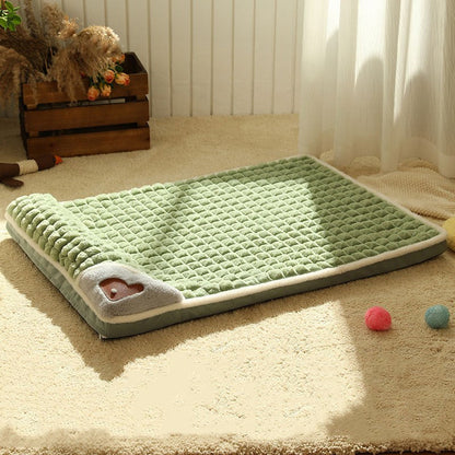 Pet Cervical Support Dog Bed Mat Detachable Washable Dog House For Indoor Pets