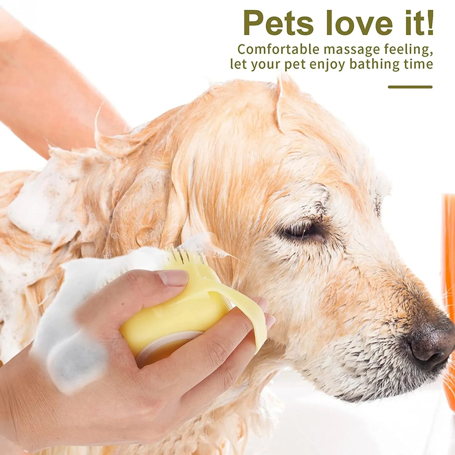 Soft Silicone Pet Grooming Bath Massage Gloves Gentle Cleaning Brush For Dogs And Cats