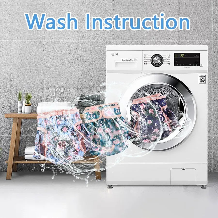 Thicken Reusable Washable Female Dog Diapers Adjustable Flower Pattern For Small Medium Dogs