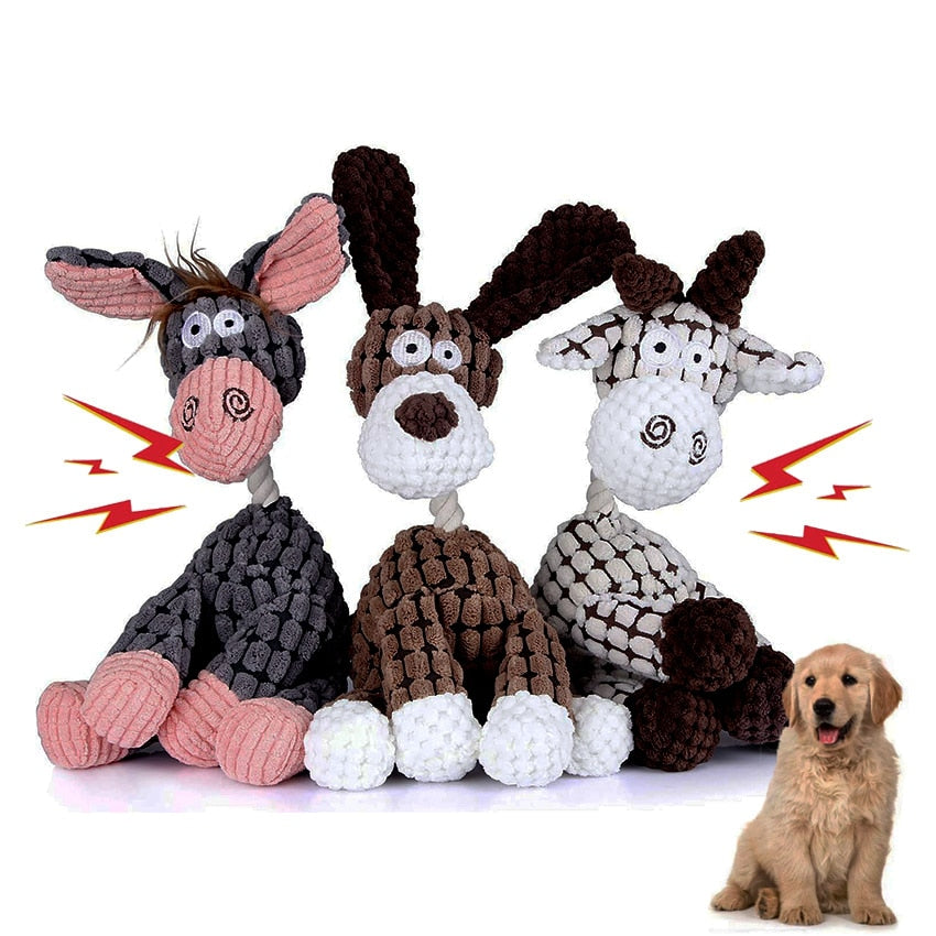 Lovely Squeaky Durable Chew Toy Interactive Play Toy For Puppies And Dogs