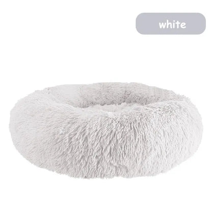 Super Soft Long Plush Round Pet Bed Warm Comfort Cushion For Small Medium Large Dogs