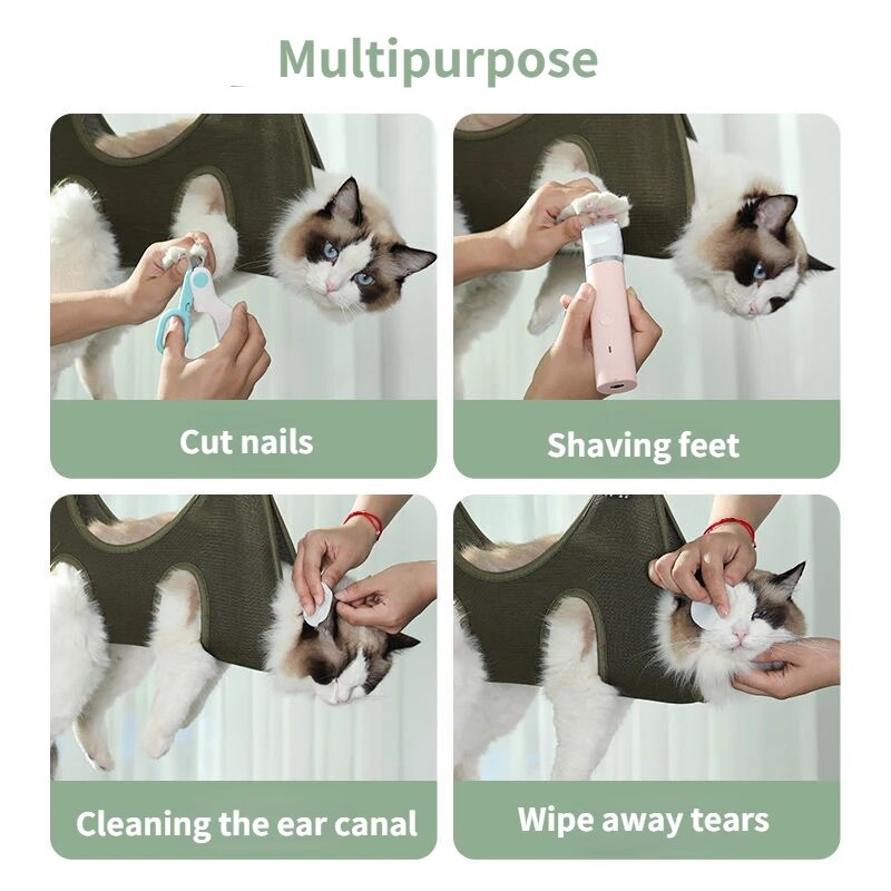 Anti Scratch Anti Bite Cat Restraint Bag For Bathing Nail Trimming Grooming