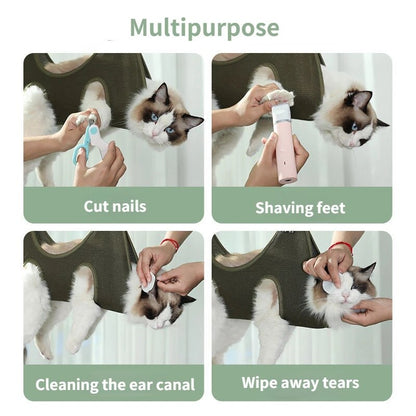 Anti Scratch Anti Bite Cat Restraint Bag For Bathing Nail Trimming Grooming