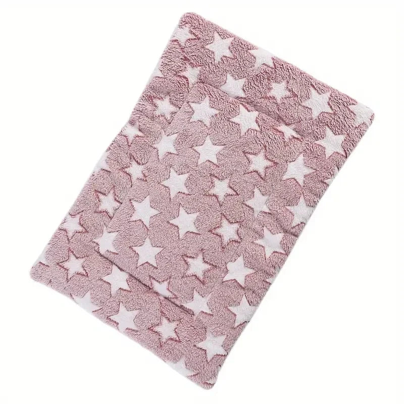 Soft Thick Fleece Bear Pattern Washable Pet Sleeping Mat Warm Bed Blanket For Dogs Cats