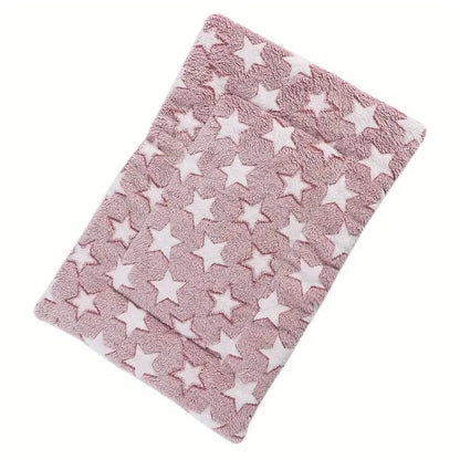 Soft Thick Fleece Bear Pattern Washable Pet Sleeping Mat Warm Bed Blanket For Dogs Cats