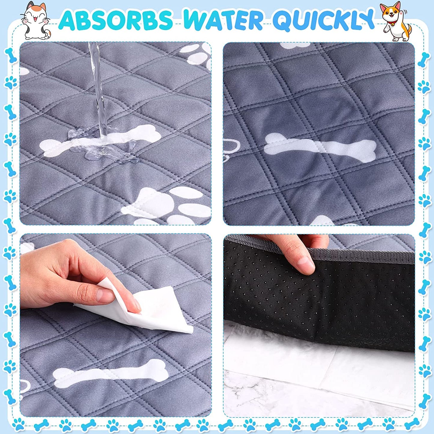 Reusable Absorbent Pet Pee Pad Mat For Dogs And Cats Indoor Training