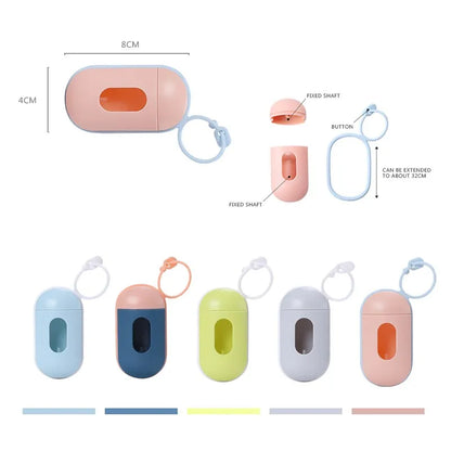 Portable Pet Poop Bag Dispenser Outdoor Waste Bag Holder For Dog Walking Cleaning Supplies
