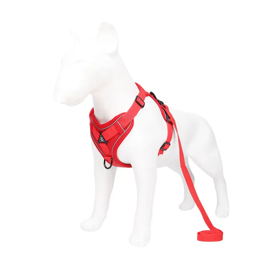 Reflective Breathable Adjustable Vest Harness And Leash Set For Puppies And Kittens