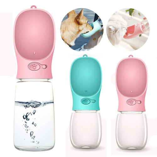 Leak Proof Portable Pet Travel Water Bottle Drinking Bowl Dispenser For Dogs Cats Outdoor Use
