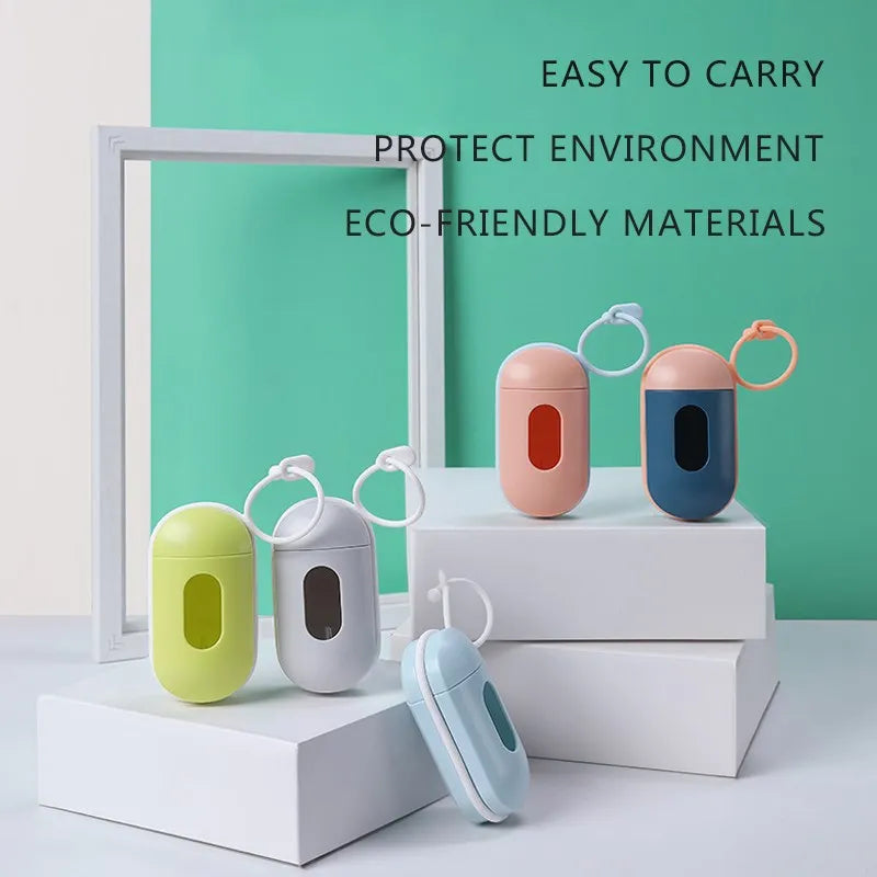 Portable Pet Poop Bag Dispenser Outdoor Waste Bag Holder For Dog Walking Cleaning Supplies