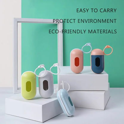 Portable Pet Poop Bag Dispenser Outdoor Waste Bag Holder For Dog Walking Cleaning Supplies