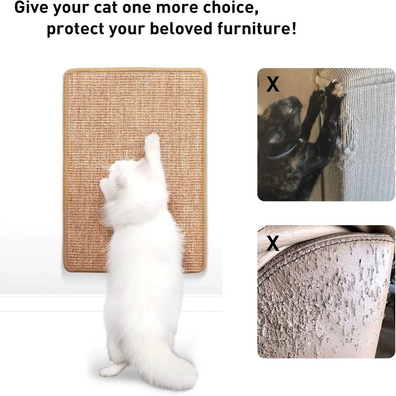 Sisal Cat Scratcher Mat Furniture Protection Pad For Sofa And Couch