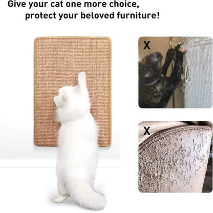 Sisal Cat Scratcher Mat Furniture Protection Pad For Sofa And Couch