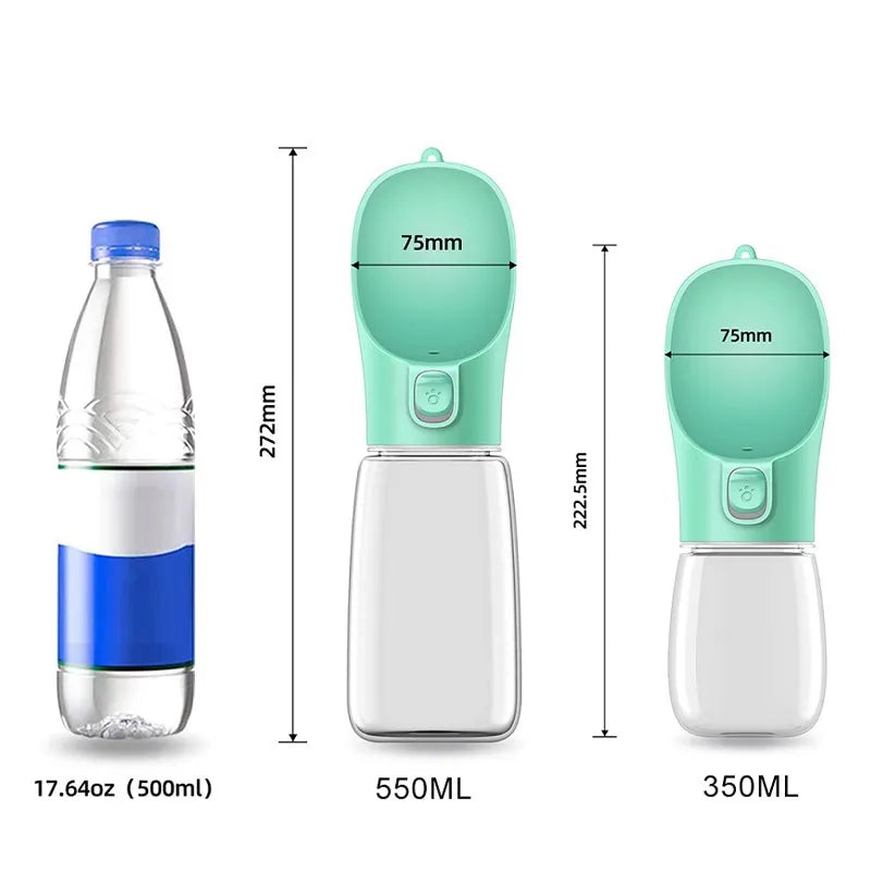Leak Proof Portable Pet Travel Water Bottle Drinking Bowl Dispenser For Dogs Cats Outdoor Use