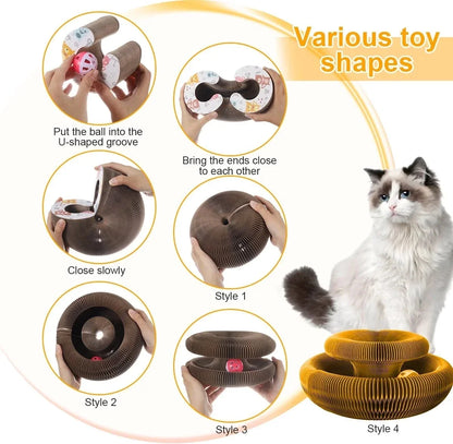 Round Corrugated Cat Scratcher Board Durable Scratching Pad For Claw Grinding