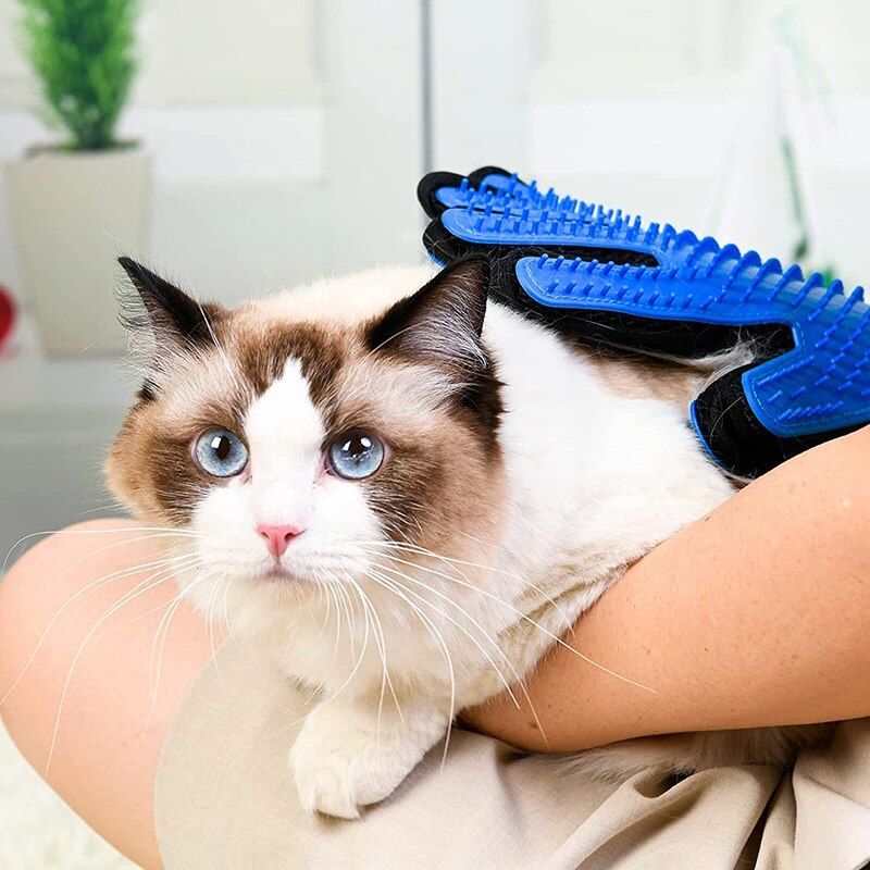Soft Silicone Grooming Glove Brush Efficient Hair Remover For Cats Pets