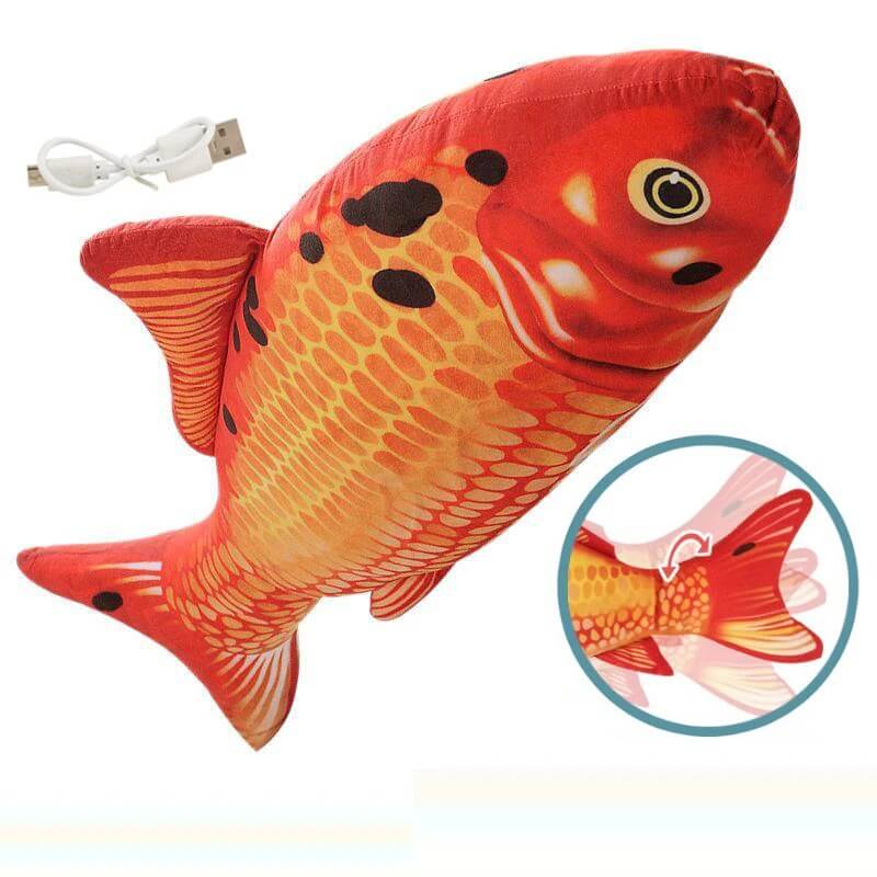 Interactive Fish Kicker Toy Electric Vibrating Play Toy For Indoor Cats Entertainment