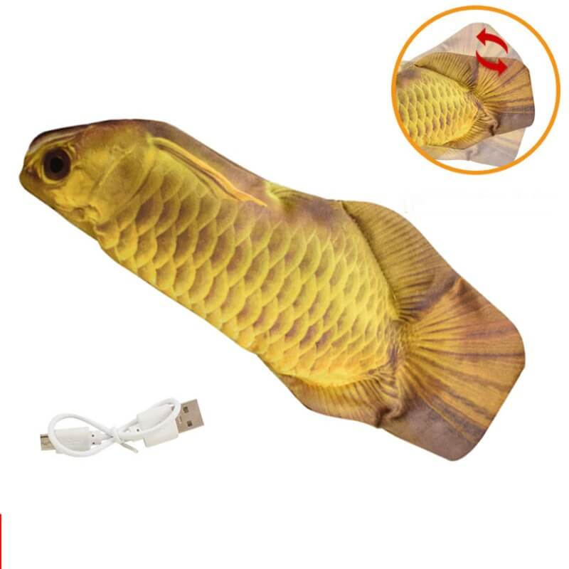 Interactive Fish Kicker Toy Electric Vibrating Play Toy For Indoor Cats Entertainment