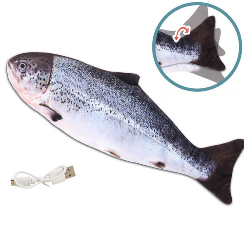 Interactive Fish Kicker Toy Electric Vibrating Play Toy For Indoor Cats Entertainment